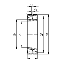{(dio)ĝLS 22210-E1-K, (j) DIN 635-2 ˜ʵҪߴ, FF 1:12